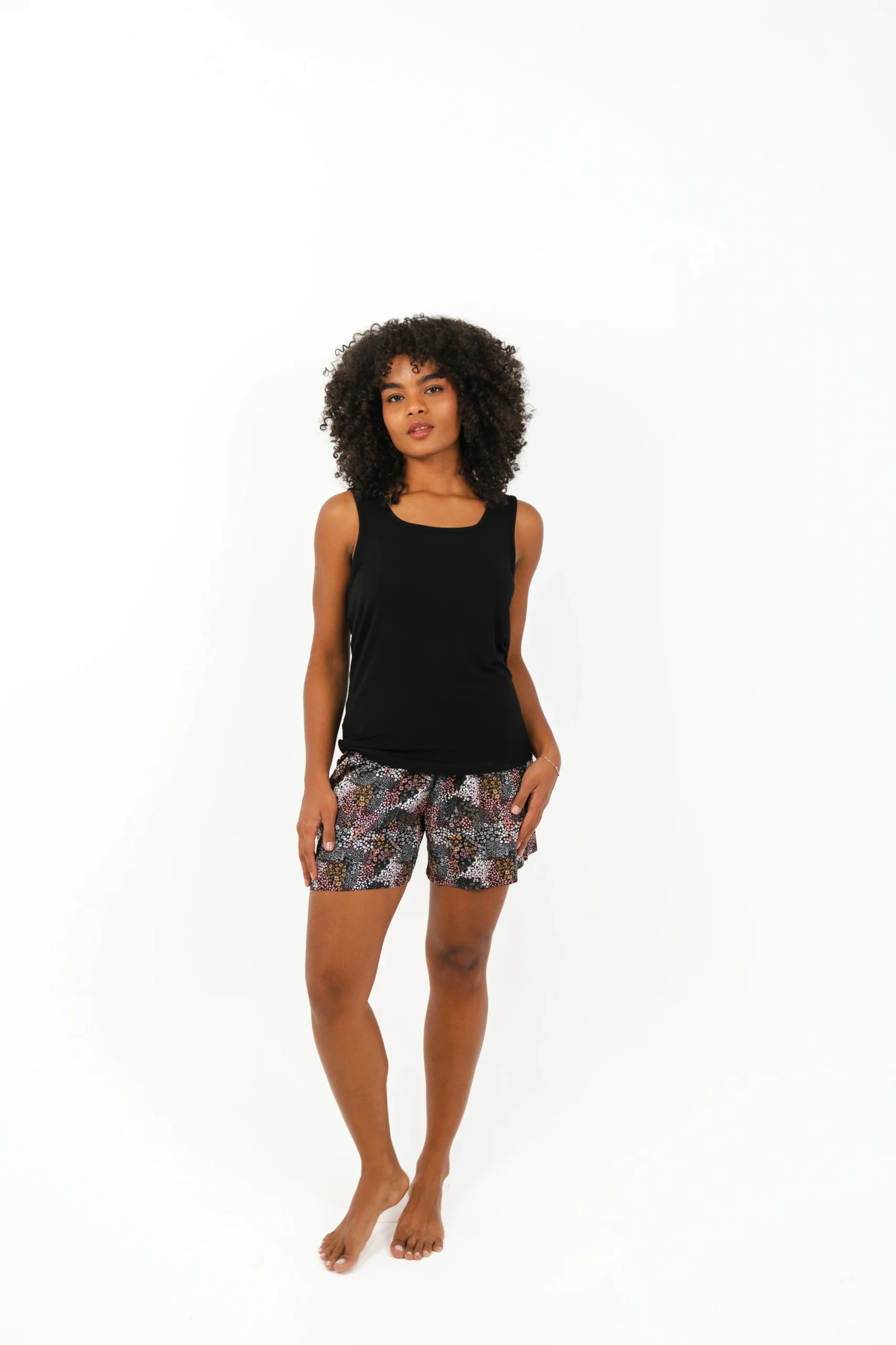 floral shorts pyjama set