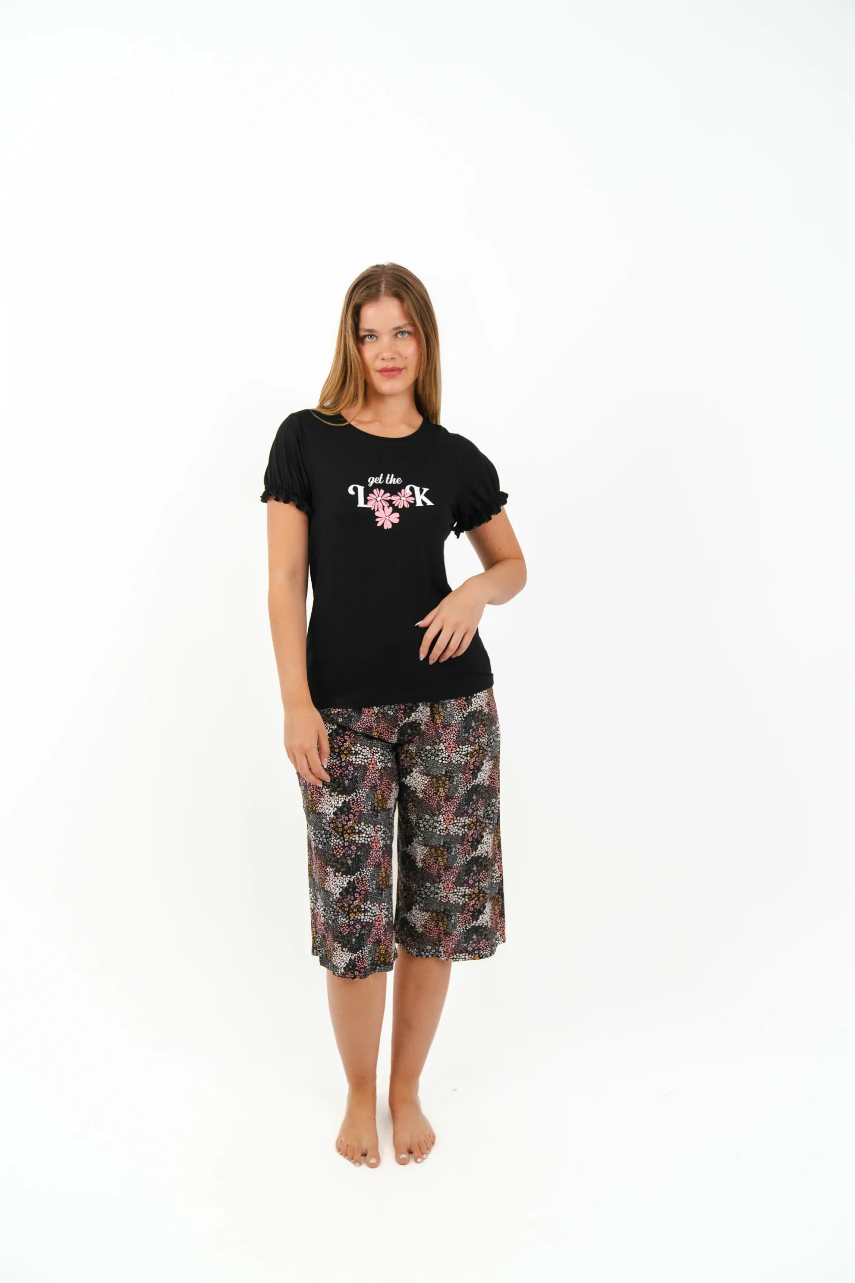 floral capri pyjama set