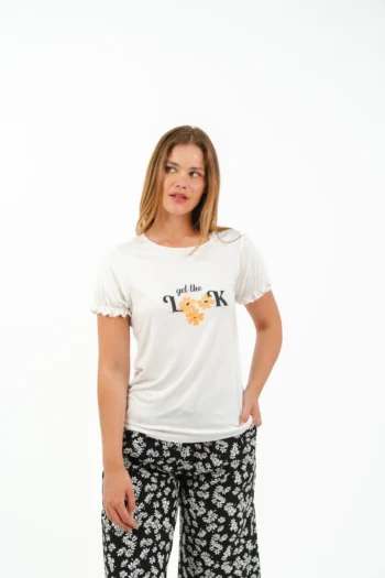 floral capri pyjama set - Image 3