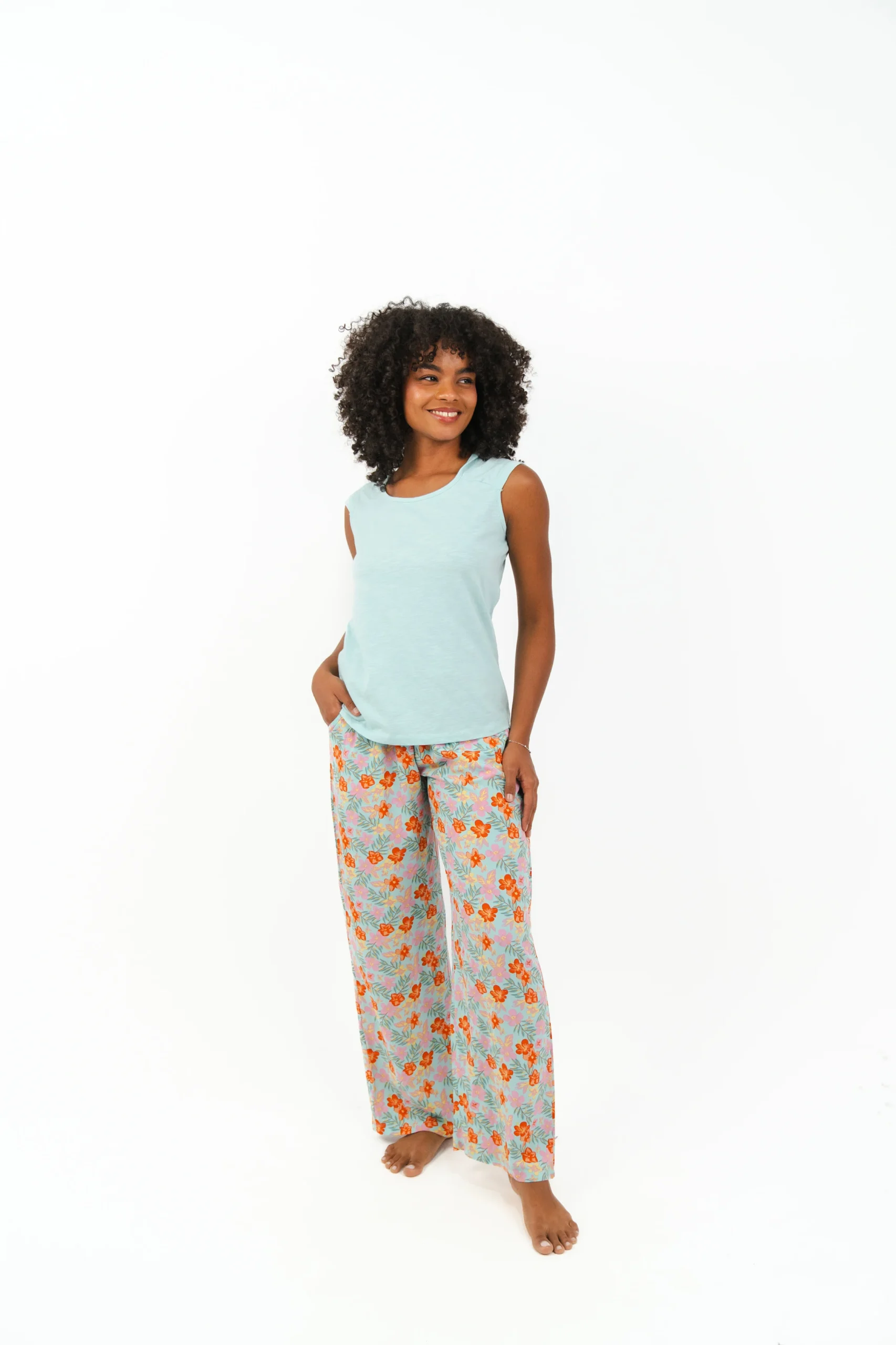 floral pyjama pants set