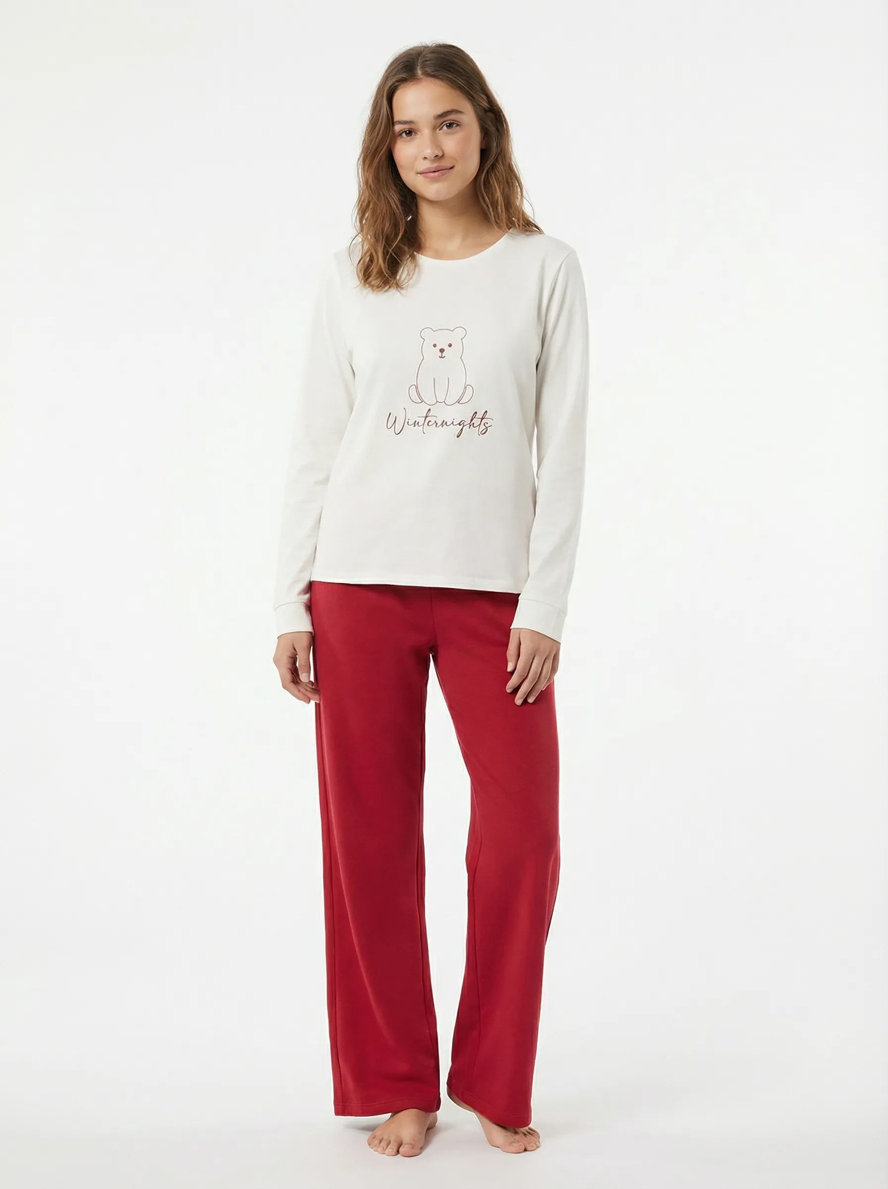 Ultra Cozy Pajama with printed teddy